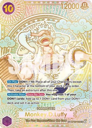 Monkey.D.Luffy (119) (SP) (Gold) (OP05-119) - A Fist of Divine Speed Foil