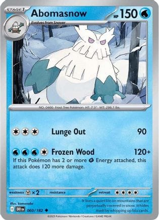 'Pokemon - 'Abomasnow 060/182  SV10 Destined Rivals - Uncommon