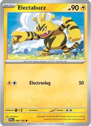 'Pokemon - 'Electabuzz 068/182  - Reverse Holofoil SV10 Destined Rivals - Common