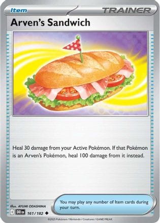 'Pokemon - 'Arven's Sandwich 161/182  - Reverse Holofoil SV10 Destined Rivals - Uncommon