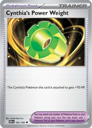 'Pokemon - 'Cynthia's Power Weight 162/182  - Reverse Holofoil SV10 Destined Rivals - Uncommon