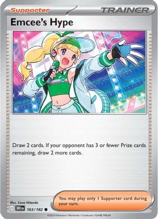 'Pokemon - 'Emcee's Hype 163/182  SV10 Destined Rivals - Common