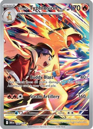 'Pokemon - 'Ethan's Typhlosion 190/182  - Holofoil SV10 Destined Rivals - Illustration Rare