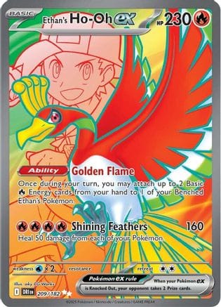 'Pokemon - 'Ethan's Ho 209/182  - Holofoil SV10 Destined Rivals - Ultra Rare