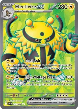 'Pokemon - 'Electivire ex 212/182  - Holofoil SV10 Destined Rivals - Ultra Rare
