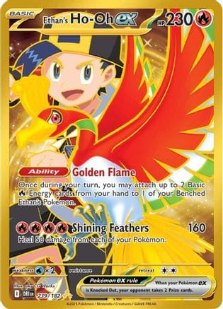 'Pokemon - 'Ethan's Ho 239/182  - Holofoil SV10 Destined Rivals - Hyper Rare