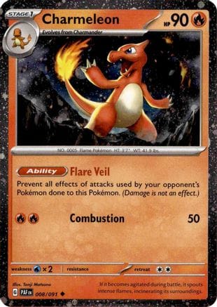 'Pokemon - 'Charmeleon 008/091  - Holofoil Miscellaneous Cards & Products - Uncommon