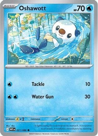 'Pokemon - 'Oshawott 021/086  SV White Flare - Common