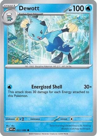'Pokemon - 'Dewott 022/086  SV White Flare - Common