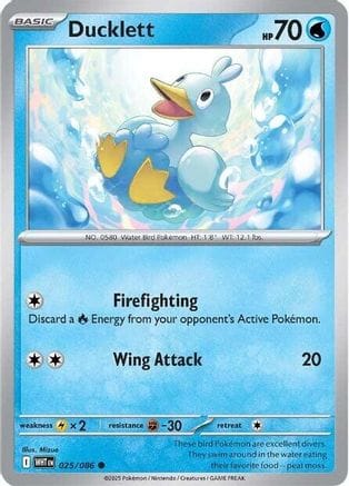 'Pokemon - 'Ducklett 025/086  SV White Flare - Common