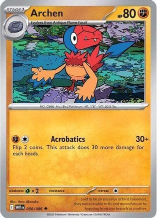 'Pokemon - 'Archen 050/086  SV White Flare - Uncommon