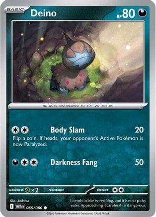 'Pokemon - 'Deino 065/086  SV White Flare - Common