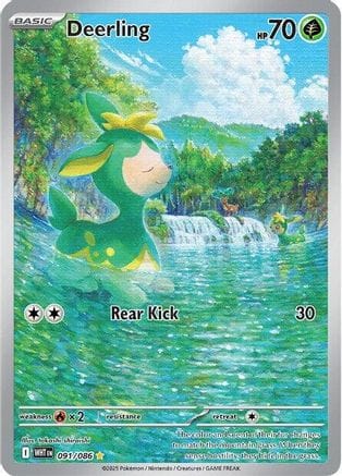 'Pokemon - 'Deerling 091/086  - Holofoil SV White Flare - Illustration Rare
