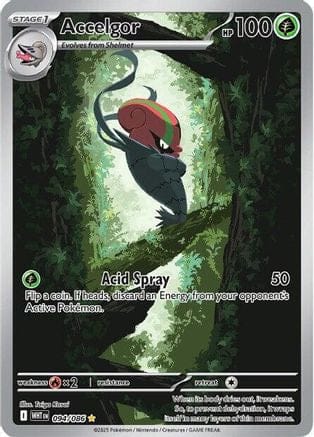 'Pokemon - 'Accelgor 094/086  - Holofoil SV White Flare - Illustration Rare