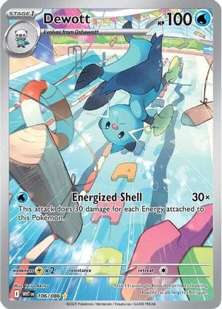 'Pokemon - 'Dewott 106/086  - Holofoil SV White Flare - Illustration Rare