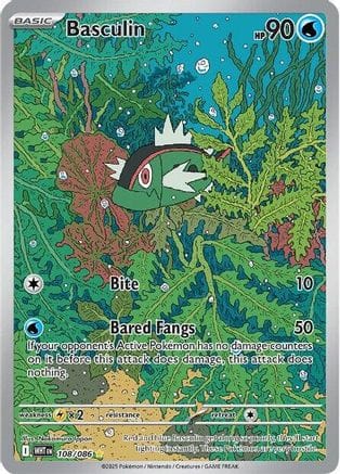 'Pokemon - 'Basculin 108/086  - Holofoil SV White Flare - Illustration Rare