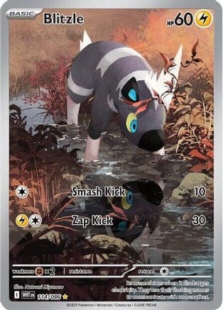 'Pokemon - 'Blitzle 114/086  - Holofoil SV White Flare - Illustration Rare