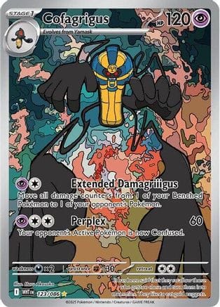'Pokemon - 'Cofagrigus 123/086  - Holofoil SV White Flare - Illustration Rare