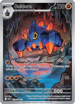 'Pokemon - 'Boldore 128/086  - Holofoil SV White Flare - Illustration Rare