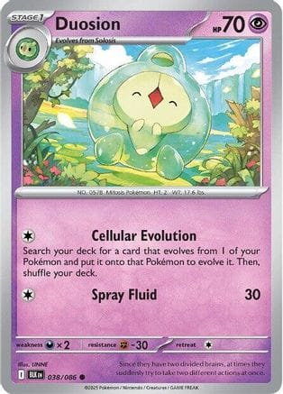'Pokemon - 'Duosion 038/086  SV Black Bolt - Common