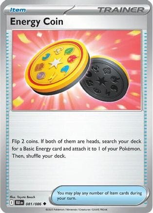 'Pokemon - 'Energy Coin 081  - Reverse Holofoil SV Black Bolt - Uncommon