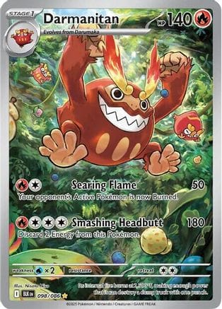 'Pokemon - 'Darmanitan 098/086  - Holofoil SV Black Bolt - Illustration Rare