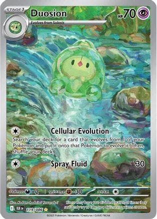 'Pokemon - 'Duosion 119/086  - Holofoil SV Black Bolt - Illustration Rare