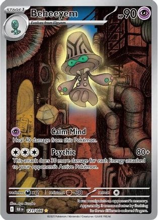'Pokemon - 'Beheeyem 121/086  - Holofoil SV Black Bolt - Illustration Rare