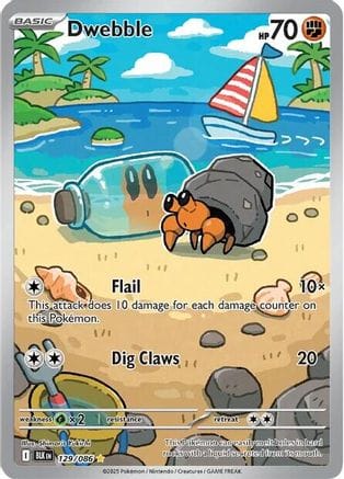 'Pokemon - 'Dwebble 129/086  - Holofoil SV Black Bolt - Illustration Rare
