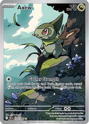 'Pokemon - 'Axew 145/086  - Holofoil SV Black Bolt - Illustration Rare