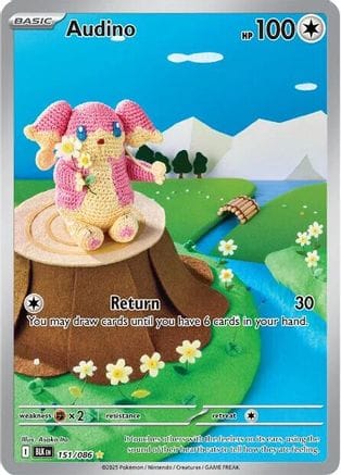 'Pokemon - 'Audino 151/086  - Holofoil SV Black Bolt - Illustration Rare