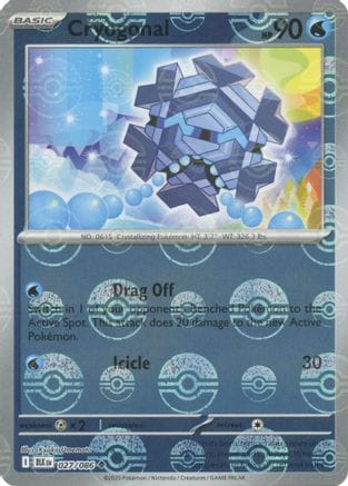 'Pokemon - 'Cryogonal (Poke Ball Pattern) 027/086  - Holofoil SV Black Bolt - Uncommon