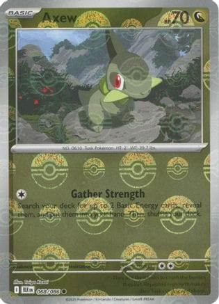 'Pokemon - 'Axew (Poke Ball Pattern) 068/086  - Holofoil SV Black Bolt - Common