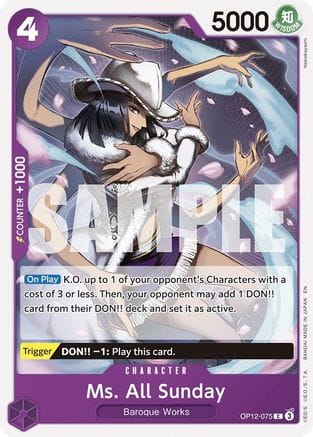 Ms. All Sunday (OP12-075) - Legacy of the Master