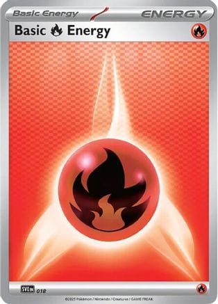 'Pokemon - 'Basic Fire Energy 018  SVE Scarlet & Violet Energies - Common