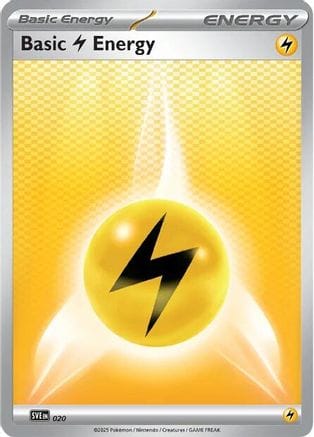 'Pokemon - 'Basic Lightning Energy 020  - Reverse Holofoil SVE Scarlet & Violet Energies - Common