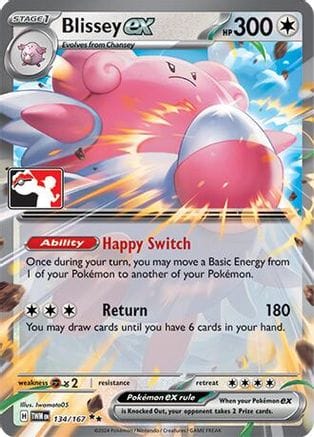 'Pokemon - 'Blissey ex 134/167  - Holofoil Prize Pack Series Cards - Double Rare