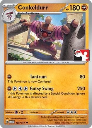 'Pokemon - 'Conkeldurr 105  - Holofoil Prize Pack Series Cards - Uncommon