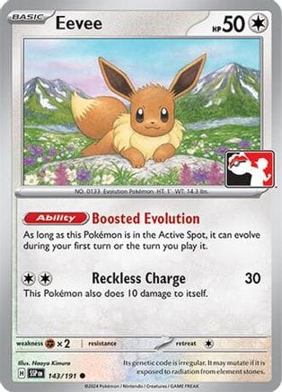 'Pokemon - 'Eevee 143  - Holofoil Prize Pack Series Cards - Common