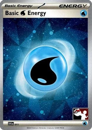 'Pokemon - 'Basic Water Energy 011  - Holofoil Prize Pack Series Cards - Common