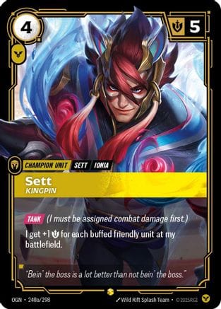 Sett - Kingpin (Alternate Art) (240a/298) - Origins Foil