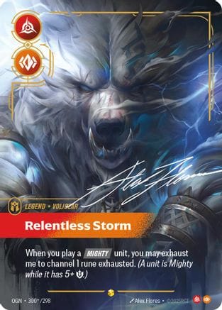 Volibear - Relentless Storm (Signature) (300*/298) - Origins Foil