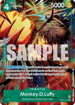 Monkey.D.Luffy - PRB02-005 (Alternate Art) (PRB02-005) - Premium Booster -The Best- Vol. 2 Foil