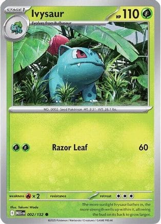 'Pokemon - 'Ivysaur 002/132  ME01 Mega Evolution - Common