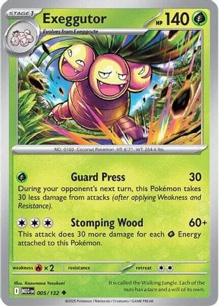 'Pokemon - 'Exeggutor 005/132  ME01 Mega Evolution - Uncommon