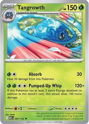 'Pokemon - 'Tangrowth 007/132  - Reverse Holofoil ME01 Mega Evolution - Uncommon