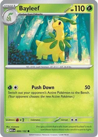 'Pokemon - 'Bayleef 009/132  ME01 Mega Evolution - Common