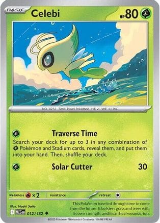 'Pokemon - 'Celebi 012/132  ME01 Mega Evolution - Uncommon
