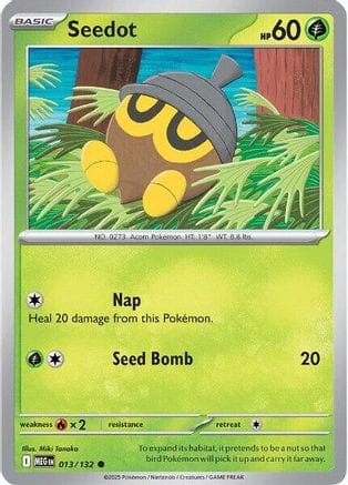 'Pokemon - 'Seedot 013/132  ME01 Mega Evolution - Common