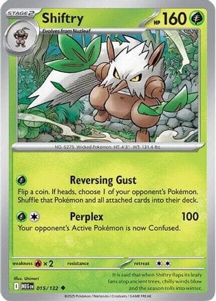 'Pokemon - 'Shiftry 015/132  ME01 Mega Evolution - Uncommon